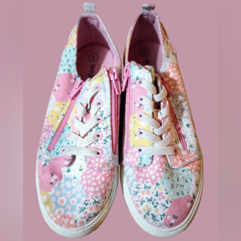 Cat & Jack Girls Pink Floral Shoes / Sneakers